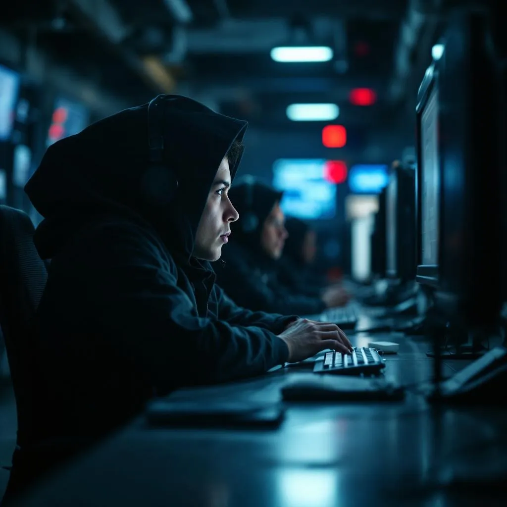 Supervisor de seguridad privada revisando un informe operativo con su equipo de guardias en una instalación industrial