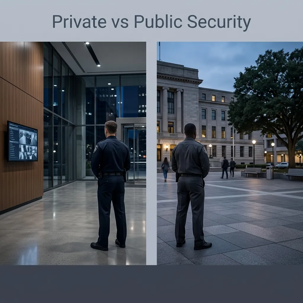 Diferenciación entre seguridad pública y privada en entornos corporativos de alto nivel